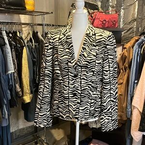 Animal print blazer